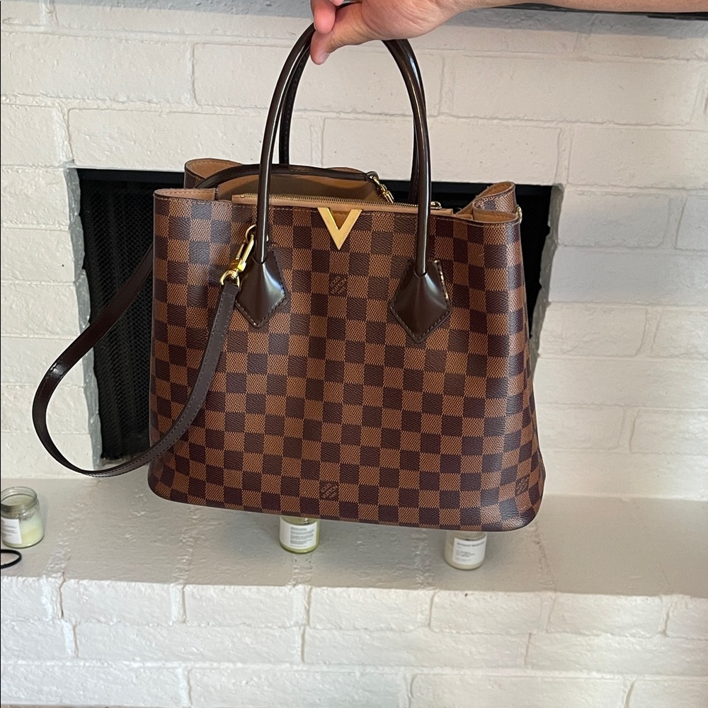 Louis Vuitton Kensington Damier Ebene Tote Bag-Discontinued Model